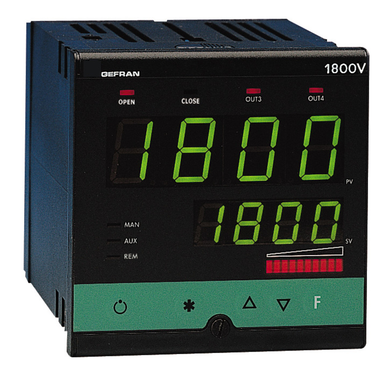 GEFRAN控制器-可编程单元 PID controllers for motorized valves 1800V Controller for motorized valves, 1/4 DIN