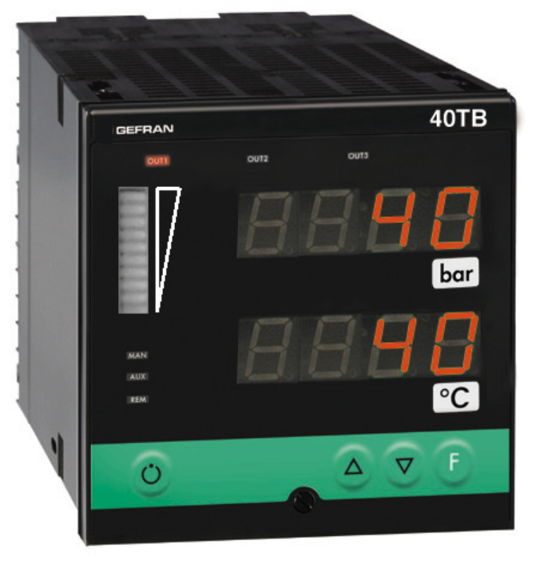 GEFRAN指示器和报警单元 Multichannel  40TB Indicator/Alarm Unit for temperature and pressure inputs, double display