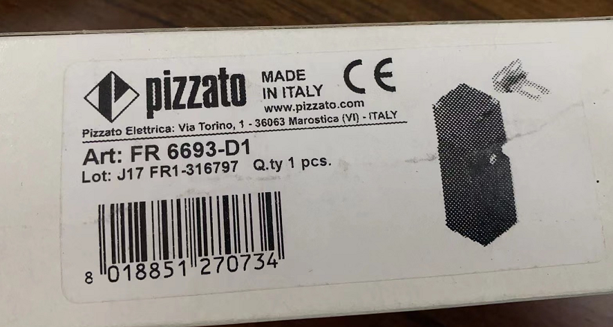 现货！！PIZZATO FR 6693-D1 J17 FR1-316797 请联系13357889265
