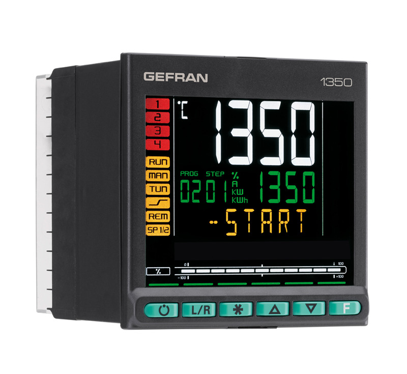GEFRAN控制器-可编程单元 PID controllers for motorized valves 1350 Controller PID, 1/4 DIN